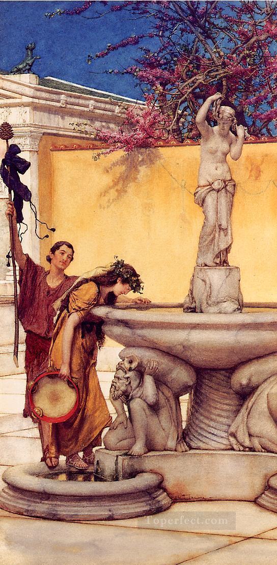 ヴィーナスとバッカスの間 ロマンチックなサー・ローレンス・アルマ・タデマ油絵